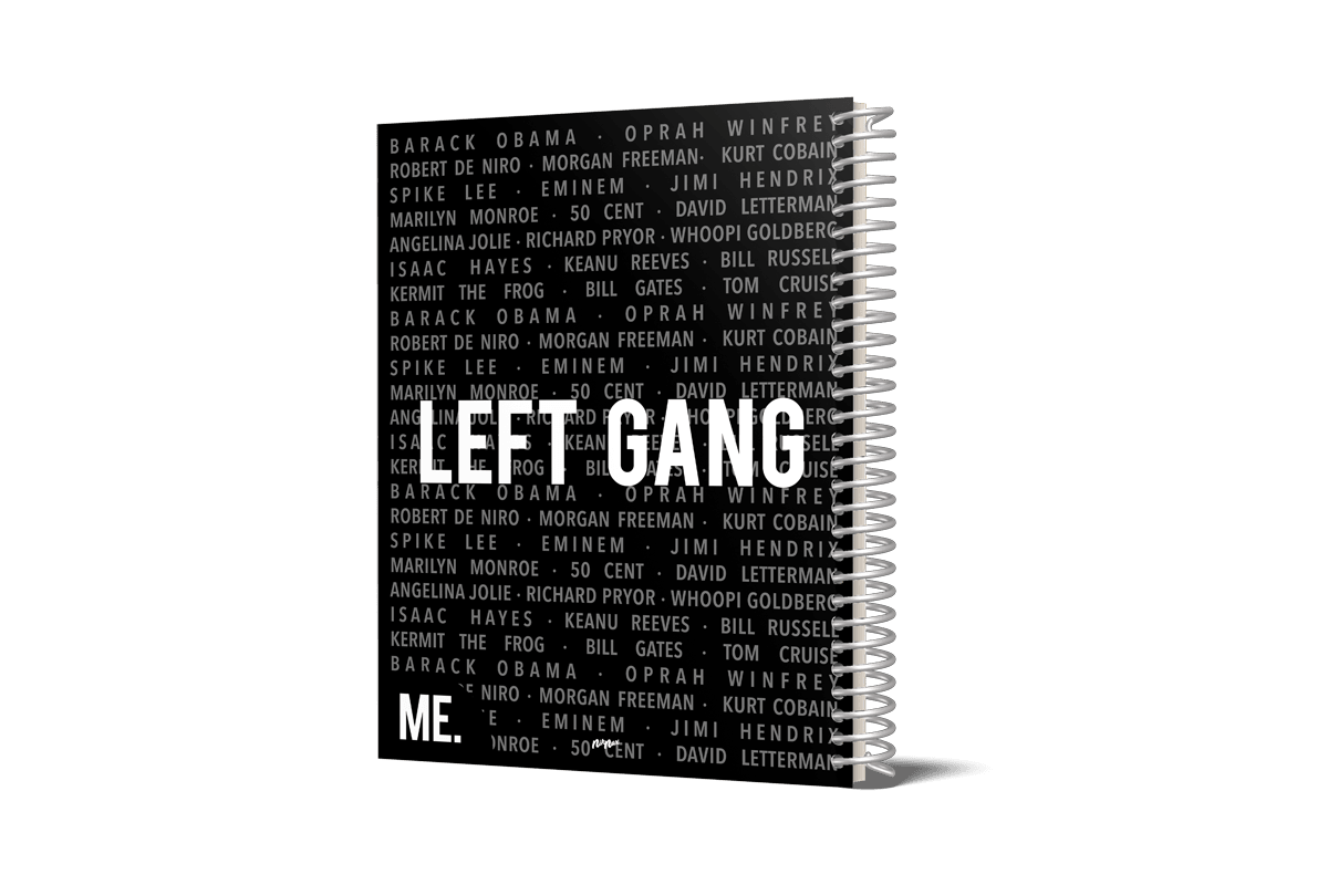 Left-Handed College-Ruled Metallic Cover Notebook