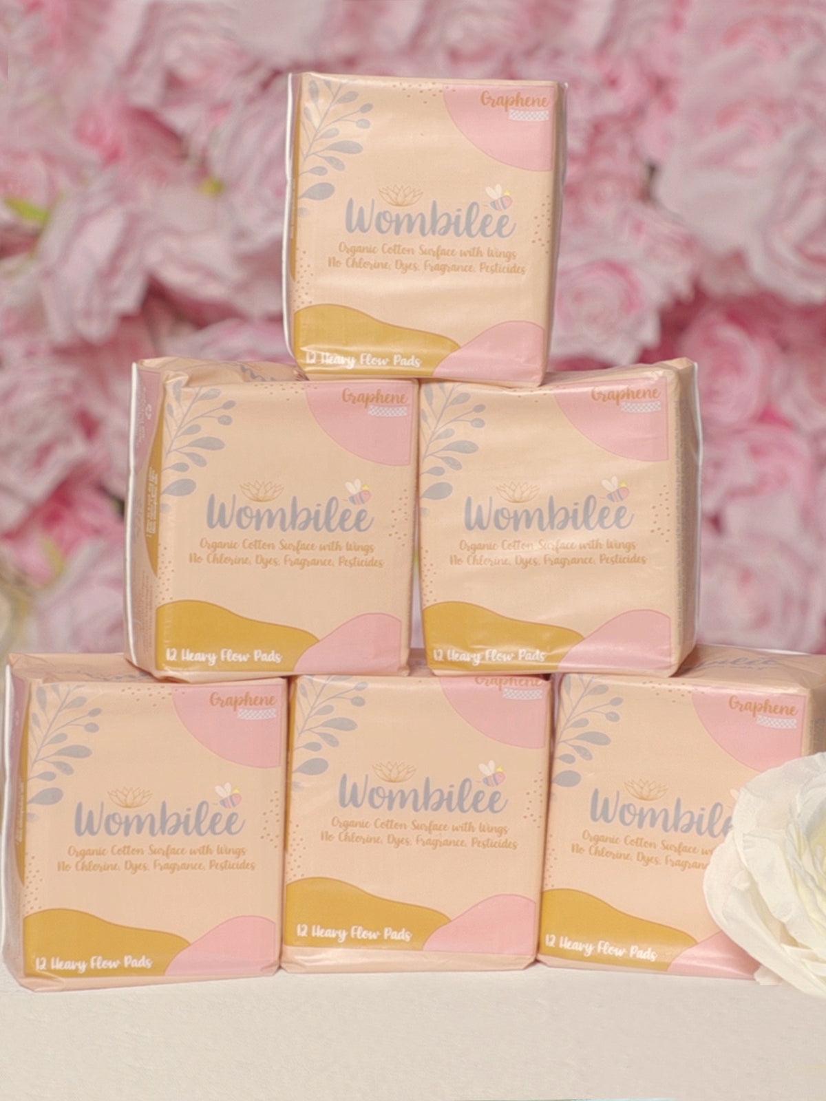 Wombilee Sanitary Pads - Heavy Flow - BlackOwned365