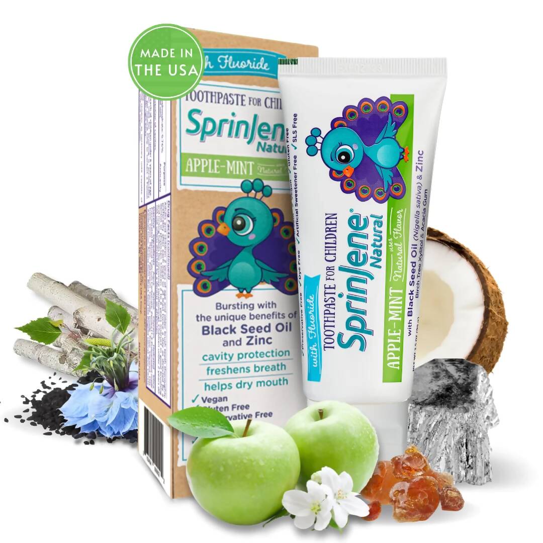 SprinJene Natural® Children Toothpaste (Bundle of 3 Flavors)