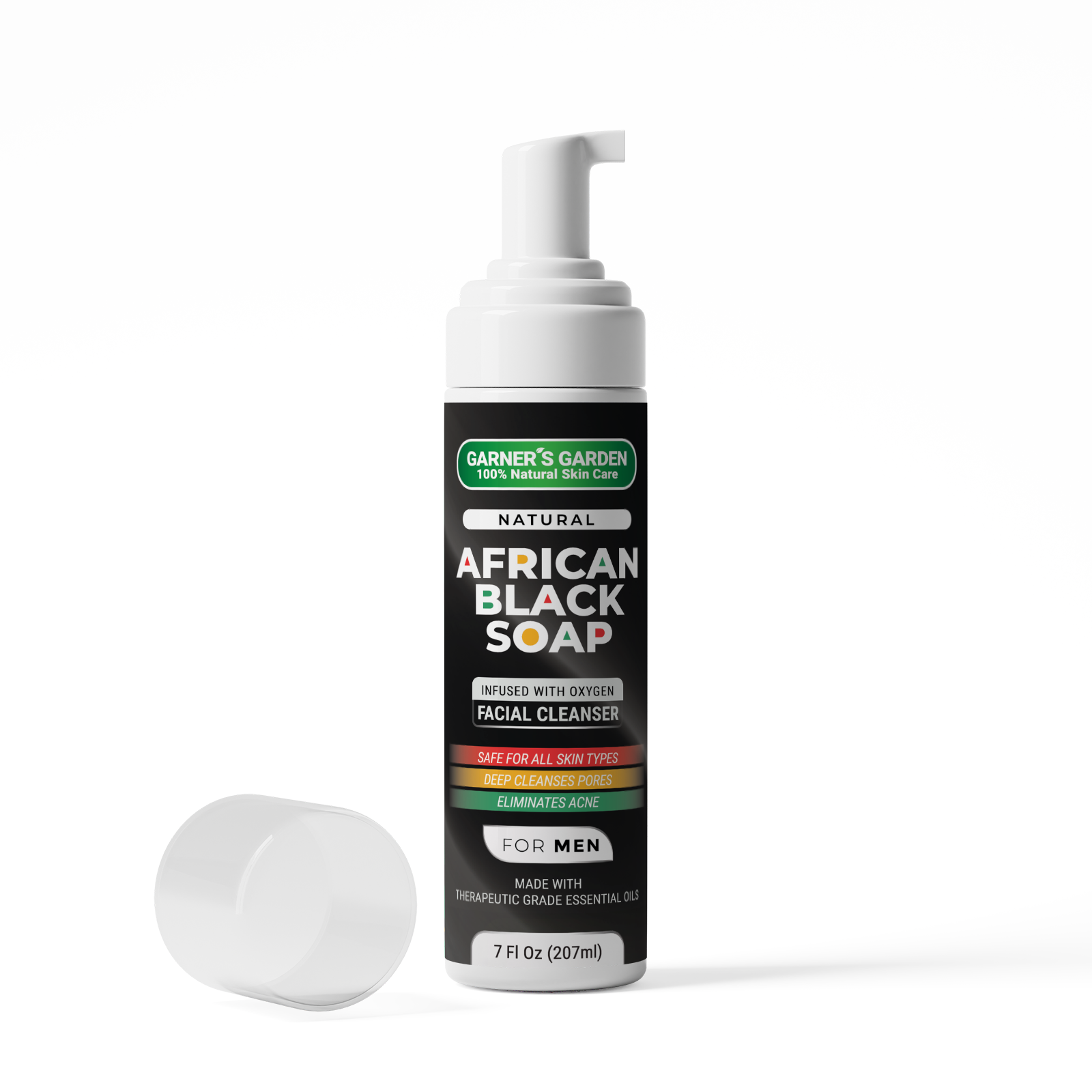 African Black Soap Facial Cleanser | Men's | H2O2