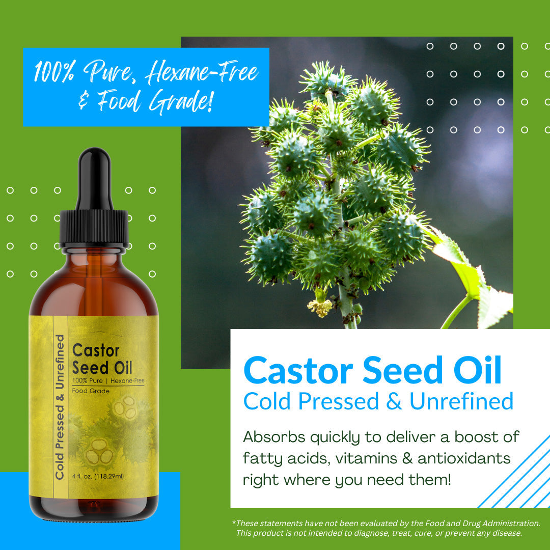 Organic Castor Seed Oil – Cold-Pressed & Hexane-Free
