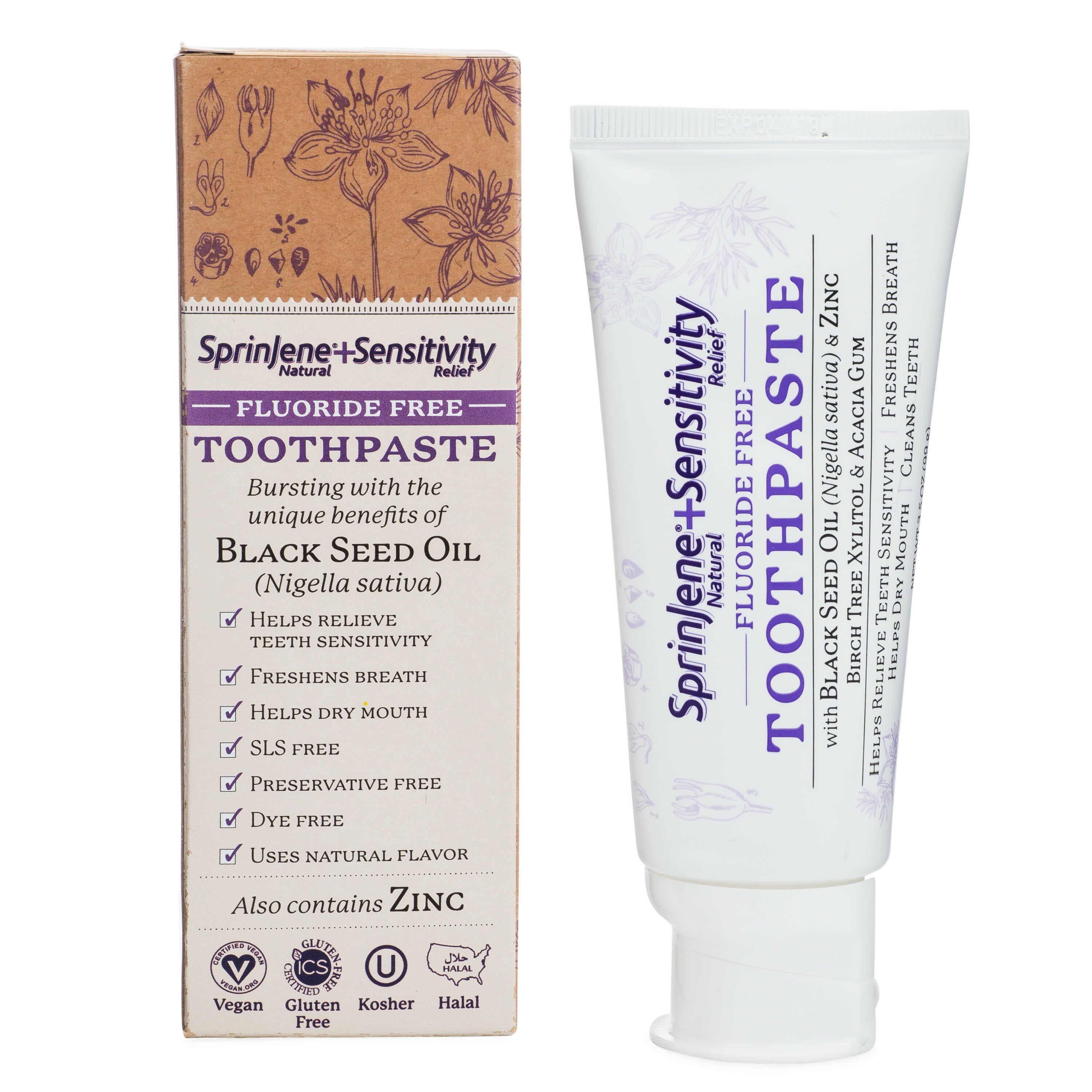 Natural Sensitivity Relief Toothpaste with out Fluoride